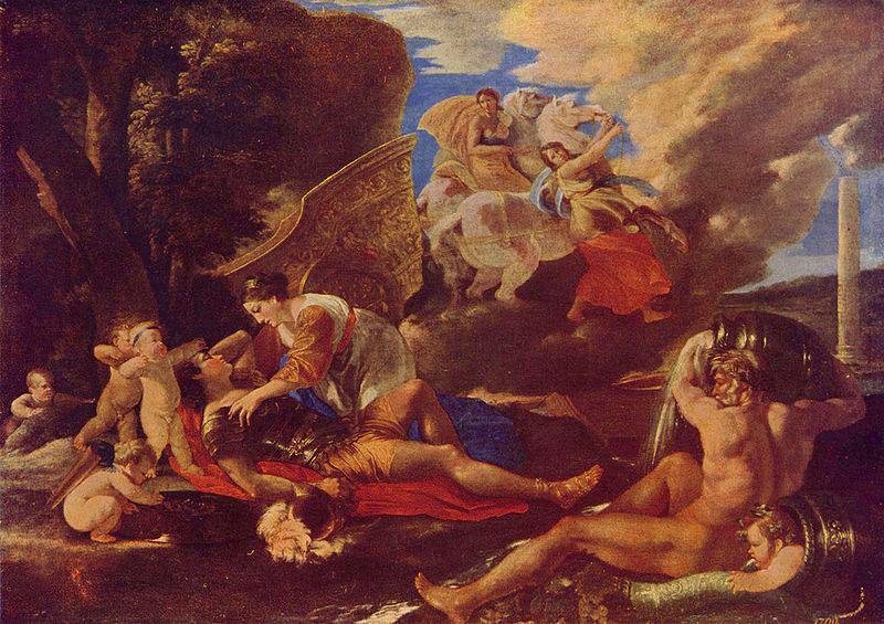 Nicolas Poussin Rinaldo und Armida France oil painting art